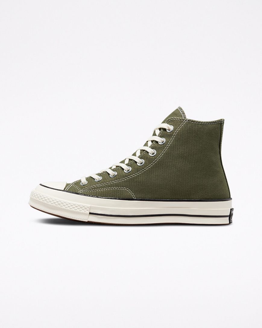 Tenisi Inalti Dama Converse Chuck 70 Panza Masline Verzi Negrii | RO 0JIRA579